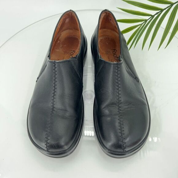 Footprint by Birkenstock Loafers Women's Size 37 6 Narrow Black Leather Shoes - Picture 3 of 14